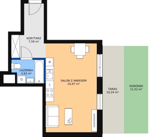 1 pokój, mieszkanie 36,49 m², parter, oferta nr D1.2.0.1, Nowy Targówek VI, Warszawa, Targówek, Targówek Mieszkaniowy, ul. Płosa 8