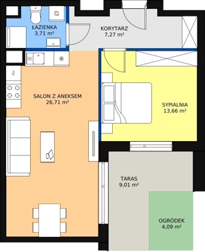 2 pokoje, mieszkanie 51,35 m², parter, oferta nr D1.2.0.2, Nowy Targówek VI, Warszawa, Targówek, Targówek Mieszkaniowy, ul. Płosa 8