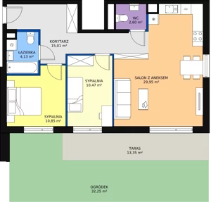 3 pokoje, mieszkanie 71,62 m², piętro 1, oferta nr D1.3.1.2, Nowy Targówek VI, Warszawa, Targówek, Targówek Mieszkaniowy, ul. Płosa 8