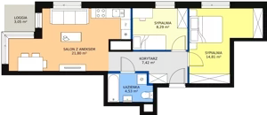 3 pokoje, mieszkanie 56,85 m², piętro 3, oferta nr D1.2.3.3, Nowy Targówek VI, Warszawa, Targówek, Targówek Mieszkaniowy, ul. Płosa 8