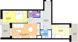 3 pokoje, mieszkanie 66,58 m², piętro 3, oferta nr D1.2.3.1, Nowy Targówek VI, Warszawa, Targówek, Targówek Mieszkaniowy, ul. Płosa 8