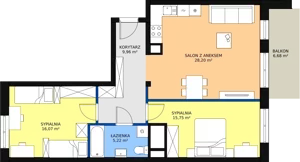 3 pokoje, mieszkanie 75,00 m², piętro 2, oferta nr A2-17, ATAL Apollina, Kowale, ul. Apollina