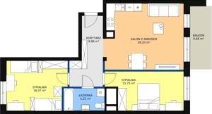 3 pokoje, mieszkanie 74,67 m², piętro 3, oferta nr A3-23, ATAL Apollina, Kowale, ul. Apollina
