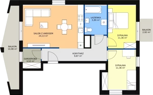3 pokoje, apartament 66,14 m², piętro 3, oferta nr D4_4, ATAL Zawiślańska Wille Miejskie, Gdańsk, Stogi, ul. Zawiślańska