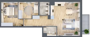 3 pokoje, mieszkanie 66,35 m², piętro 1, oferta nr 1A.01, Akacjowa Wita, Kraków, Prądnik Czerwony, Rakowice, ul. Akacjowa