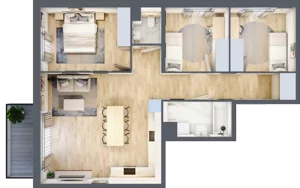 4 pokoje, mieszkanie 74,89 m², piętro 1, oferta nr 1B.12, Akacjowa Wita, Kraków, Prądnik Czerwony, Rakowice, ul. Akacjowa
