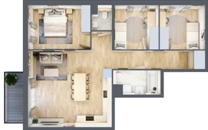 4 pokoje, mieszkanie 74,89 m², piętro 2, oferta nr 1B.18, Akacjowa Wita, Kraków, Prądnik Czerwony, Rakowice, ul. Akacjowa