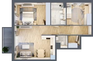 3 pokoje, mieszkanie 63,88 m², piętro 1, oferta nr 2A.09, Akacjowa Wita, Kraków, Prądnik Czerwony, Rakowice, ul. Akacjowa