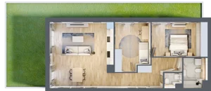 3 pokoje, mieszkanie 76,77 m², parter, oferta nr BI.0.M06, Przewóz 42 ATAL II, Kraków, Podgórze, Płaszów, ul. Przewóz 42
