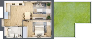 2 pokoje, mieszkanie 44,63 m², parter, oferta nr BIII.0.M82, Przewóz 42 ATAL II, Kraków, Podgórze, Płaszów, ul. Przewóz 42
