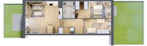 3 pokoje, mieszkanie 62,57 m², parter, oferta nr B10-K2-0-1, Żerniki Na Novo III, Wrocław, Żerniki, ul. Maxa Berga