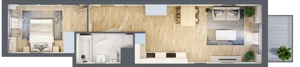 2 pokoje, mieszkanie 43,80 m², piętro 4, oferta nr B11-K2-4-5, Żerniki Na Novo III, Wrocław, Żerniki, ul. Maxa Berga