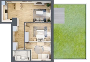 3 pokoje, mieszkanie 63,33 m², piętro 2, oferta nr B9-K2-2-4, Żerniki Na Novo III, Wrocław, Żerniki, ul. Maxa Berga