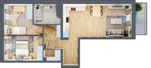 3 pokoje, mieszkanie 59,85 m², piętro 1, oferta nr B11-K2-1-3, Żerniki Na Novo III, Wrocław, Żerniki, ul. Maxa Berga