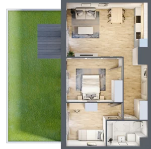3 pokoje, mieszkanie 59,82 m², parter, oferta nr B11-K1-0-5, Żerniki Na Novo III, Wrocław, Żerniki, ul. Maxa Berga