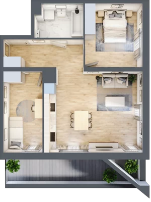3 pokoje, mieszkanie 60,95 m², piętro 1, oferta nr B11-K1-1-4, Żerniki Na Novo III, Wrocław, Żerniki, ul. Maxa Berga
