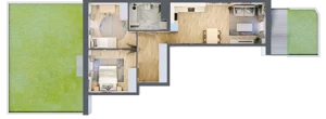 3 pokoje, mieszkanie 57,04 m², piętro 1, oferta nr B12-K1-1-1, Żerniki Na Novo III, Wrocław, Żerniki, ul. Maxa Berga