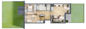 3 pokoje, mieszkanie 66,43 m², parter, oferta nr B12-K3-0-1, Żerniki Na Novo III, Wrocław, Żerniki, ul. Maxa Berga