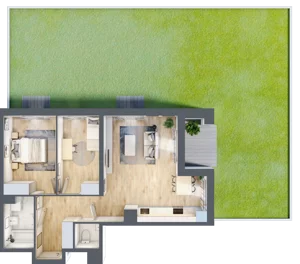3 pokoje, mieszkanie 64,70 m², parter, oferta nr B12-K2-0-2, Żerniki Na Novo III, Wrocław, Żerniki, ul. Maxa Berga