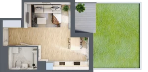 1 pokój, mieszkanie 33,70 m², piętro 1, oferta nr B11-K2-1-1, Żerniki Na Novo III, Wrocław, Żerniki, ul. Maxa Berga