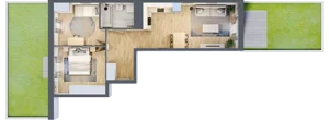 3 pokoje, mieszkanie 56,58 m², piętro 2, oferta nr B9-K4-2-4, Żerniki Na Novo III, Wrocław, Żerniki, ul. Maxa Berga