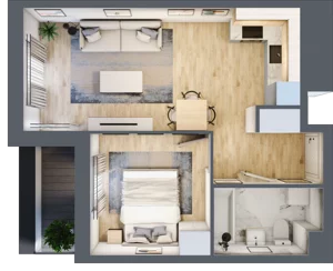2 pokoje, mieszkanie 39,11 m², piętro 1, oferta nr B9-K1-1-8, Żerniki Na Novo III, Wrocław, Żerniki, ul. Maxa Berga
