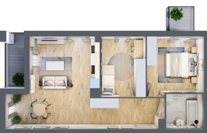 3 pokoje, mieszkanie 63,18 m², piętro 4, oferta nr B9-K2-4-1, Żerniki Na Novo III, Wrocław, Żerniki, ul. Maxa Berga