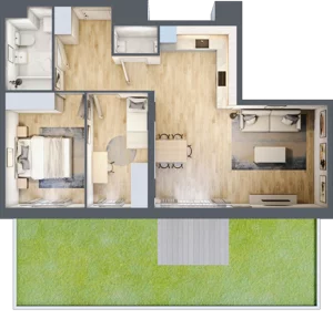 3 pokoje, mieszkanie 66,01 m², parter, oferta nr B9-K5-0-2, Żerniki Na Novo III, Wrocław, Żerniki, ul. Maxa Berga