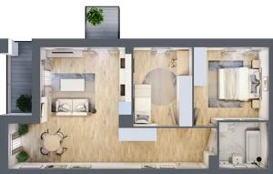 3 pokoje, mieszkanie 62,13 m², piętro 2, oferta nr B9-K2-2-1, Żerniki Na Novo III, Wrocław, Żerniki, ul. Maxa Berga