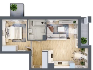 2 pokoje, mieszkanie 45,33 m², piętro 3, oferta nr B9-K5-3-4, Żerniki Na Novo III, Wrocław, Żerniki, ul. Maxa Berga