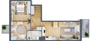 3 pokoje, mieszkanie 65,04 m², piętro 4, oferta nr B9-K3-4-1, Żerniki Na Novo III, Wrocław, Żerniki, ul. Maxa Berga