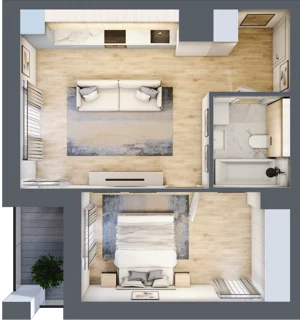 2 pokoje, mieszkanie 41,36 m², piętro 1, oferta nr 2B.1.32, Nowa Francuska IIA, Katowice, Osiedle Paderewskiego-Muchowiec, Muchowiec, ul. Szybowcowa