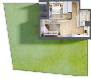 2 pokoje, mieszkanie 42,41 m², parter, oferta nr 3A.0.05, Nowa Francuska IIA, Katowice, Osiedle Paderewskiego-Muchowiec, Muchowiec, ul. Szybowcowa