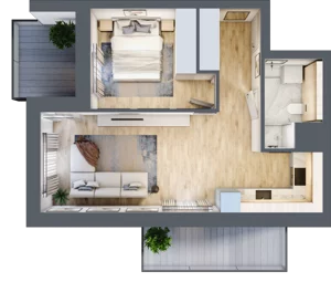 2 pokoje, mieszkanie 42,41 m², piętro 1, oferta nr 3A.1.12, Nowa Francuska IIA, Katowice, Osiedle Paderewskiego-Muchowiec, Muchowiec, ul. Szybowcowa