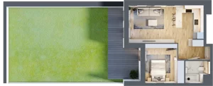 2 pokoje, mieszkanie 44,76 m², parter, oferta nr 1.00.A03, Ogrody Andersa III, Gliwice, Wojska Polskiego, ul. Generała Władysława Andersa