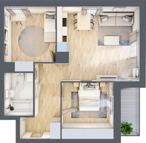 3 pokoje, mieszkanie 55,99 m², piętro 7, oferta nr 2.A52, Niebieski Bursztyn II, Reda, ul. Bosmańska