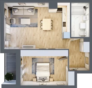 2 pokoje, mieszkanie 55,63 m², piętro 2, oferta nr 2.A7, Niebieski Bursztyn II, Reda, ul. Bosmańska