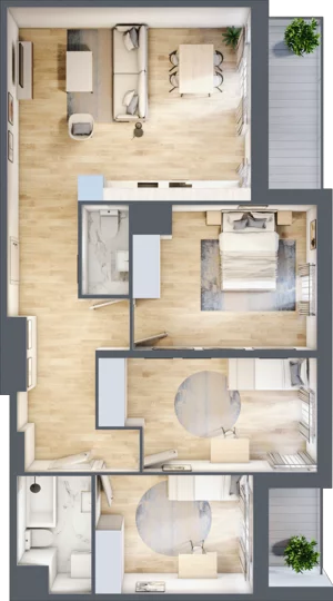 4 pokoje, mieszkanie 80,67 m², piętro 9, oferta nr 2.A71, Niebieski Bursztyn II, Reda, ul. Bosmańska