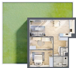 3 pokoje, mieszkanie 62,06 m², parter, oferta nr III-B1.M28, Strefa Cegielnia 3, Kraków, Wzgórza Krzesławickie, Zesławice, ul. Gustawa Morcinka