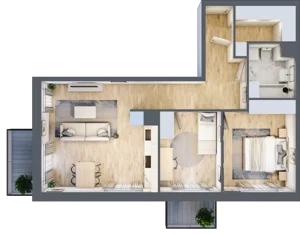 3 pokoje, mieszkanie 64,16 m², piętro 2, oferta nr III-B2.M30, Strefa Cegielnia 3, Kraków, Wzgórza Krzesławickie, Zesławice, ul. Gustawa Morcinka