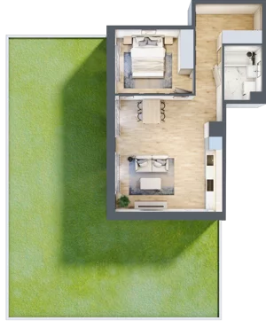 2 pokoje, mieszkanie 50,05 m², parter, oferta nr III-B3.M23, Strefa Cegielnia 3, Kraków, Wzgórza Krzesławickie, Zesławice, ul. Gustawa Morcinka