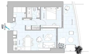 2 pokoje, apartament 104,90 m², piętro 4, oferta nr 402, Limassol Blue Marine, Limassol