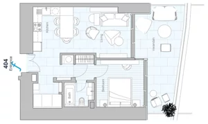 2 pokoje, apartament 105,90 m², piętro 4, oferta nr 404, Limassol Blue Marine, Limassol