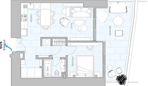 2 pokoje, apartament 105,90 m², piętro 6, oferta nr 604, Limassol Blue Marine, Limassol