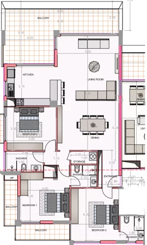 3 pokoje, apartament inwestycyjny 140,50 m², piętro 1, oferta nr M101, Inner City 3, Pafos