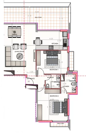 2 pokoje, apartament inwestycyjny 95,50 m², piętro 2, oferta nr M202, Inner City 3, Pafos