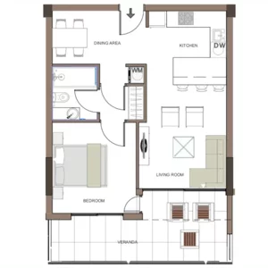 2 pokoje, apartament inwestycyjny 66,45 m², piętro 2, oferta nr M203, Limassol Park, Trachoni