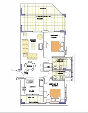 3 pokoje, apartament 100,29 m², piętro 1, oferta nr 003, Mandria Gardens, Mandria