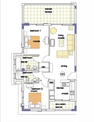 3 pokoje, apartament 81,16 m², parter, oferta nr 101, Mandria Gardens, Mandria