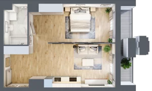 1 pokój, mieszkanie 47,40 m², piętro 1, oferta nr A1.2/053, Fabrica URSUS, Warszawa, Ursus, Szamoty, ul. Dyrekcyjna